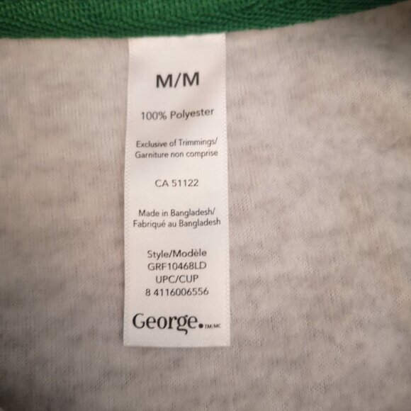 George Ladies Size Medium Light Grey Lightweight Fleece Sleep Top - Picture 3 of 7